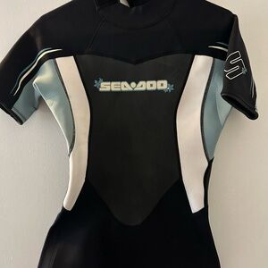 Sea-Doo Black & Light Blue Shorty Wetsuit
